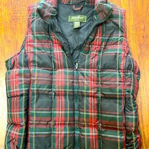 Vintage Eddie Bauer Plaid Puffer vest